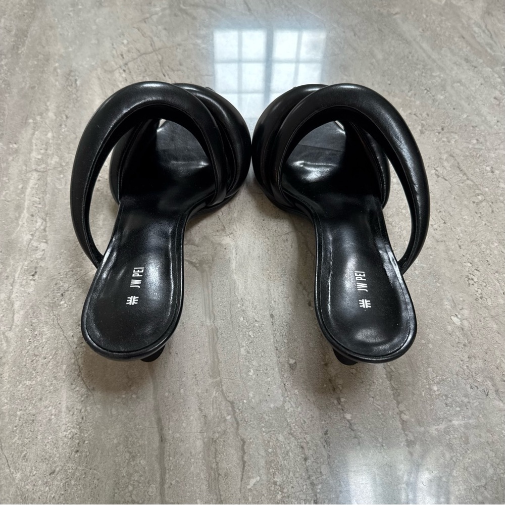 JW PEI Black Padded Mule Heels - Picture 4 of 7